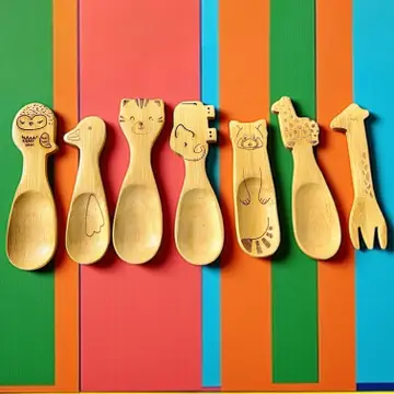 Toddler Bamboo Fork - Giraffe - Image 4