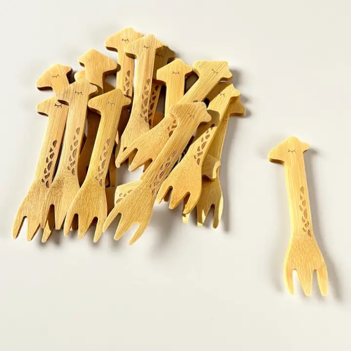 Toddler Bamboo Fork - Giraffe - Image 2