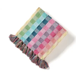 Rethread Throw Blanket - Rainbow Gingham