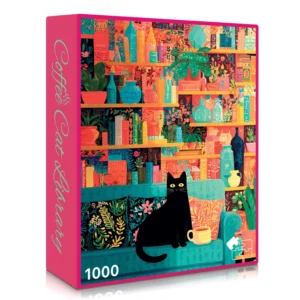 Coffee Cat Library Puzzle