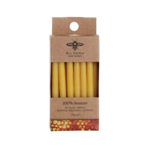 Birthday Candles (12pk) - Hand Dipped- 100% Beeswax