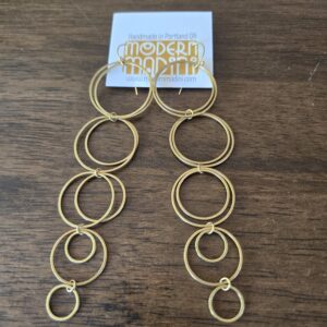 Long Kinetic Dangle Earrings