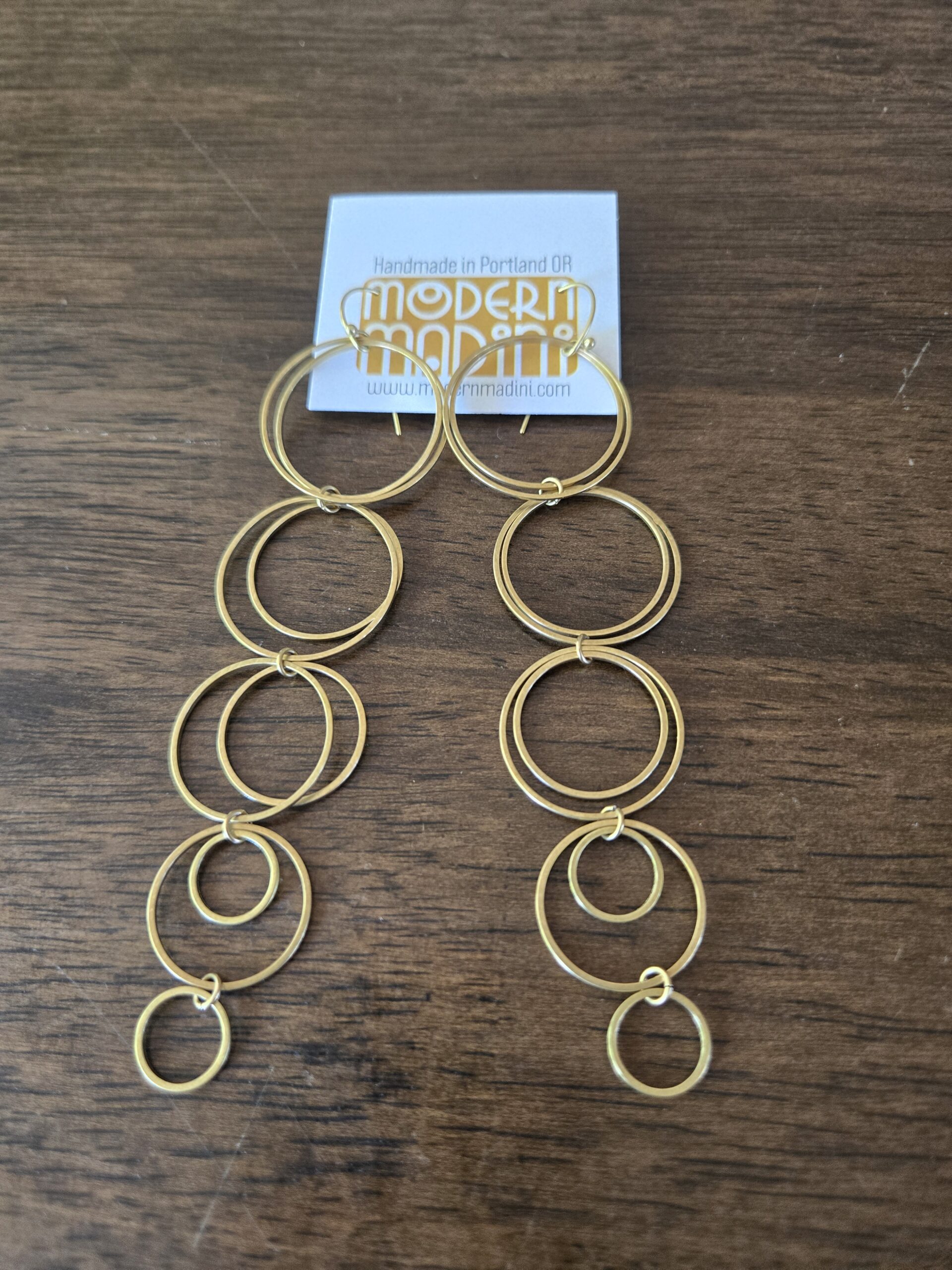 Long Kinetic Dangle Earrings